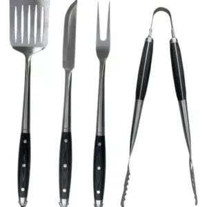 SET PARRILLA MANGO MADERA